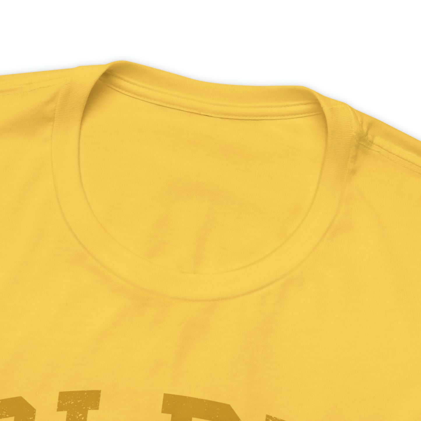 Golden Retrievers Collegiate Unisex Tee, with Distressed Gold Print