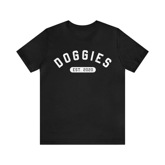 DOGGIES EST. 2020, Bella Canvas, Unisex Short Sleeve Tee, Distressed Print