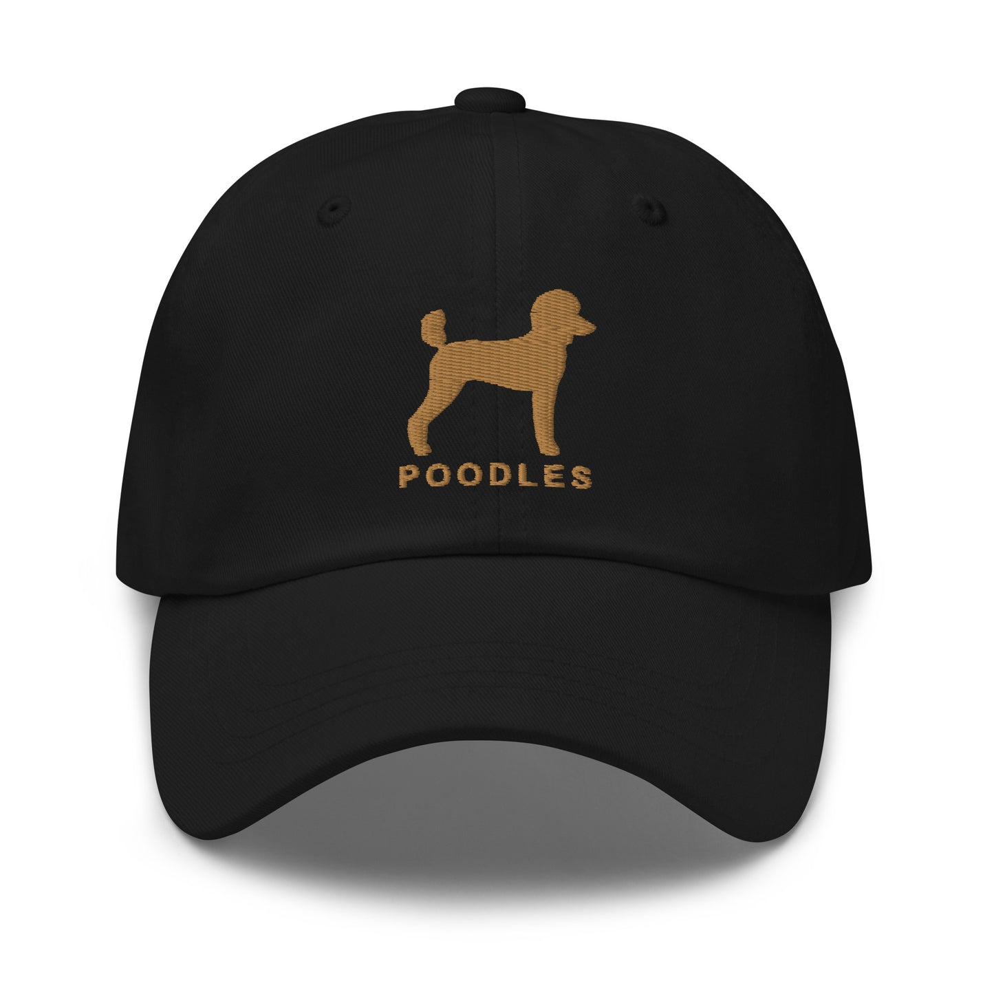 POODLES Silhouette Dad Hat, Embroidered Print