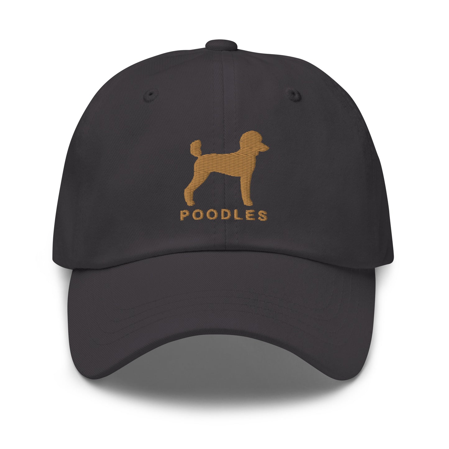 POODLES Silhouette Dad Hat, Embroidered Print