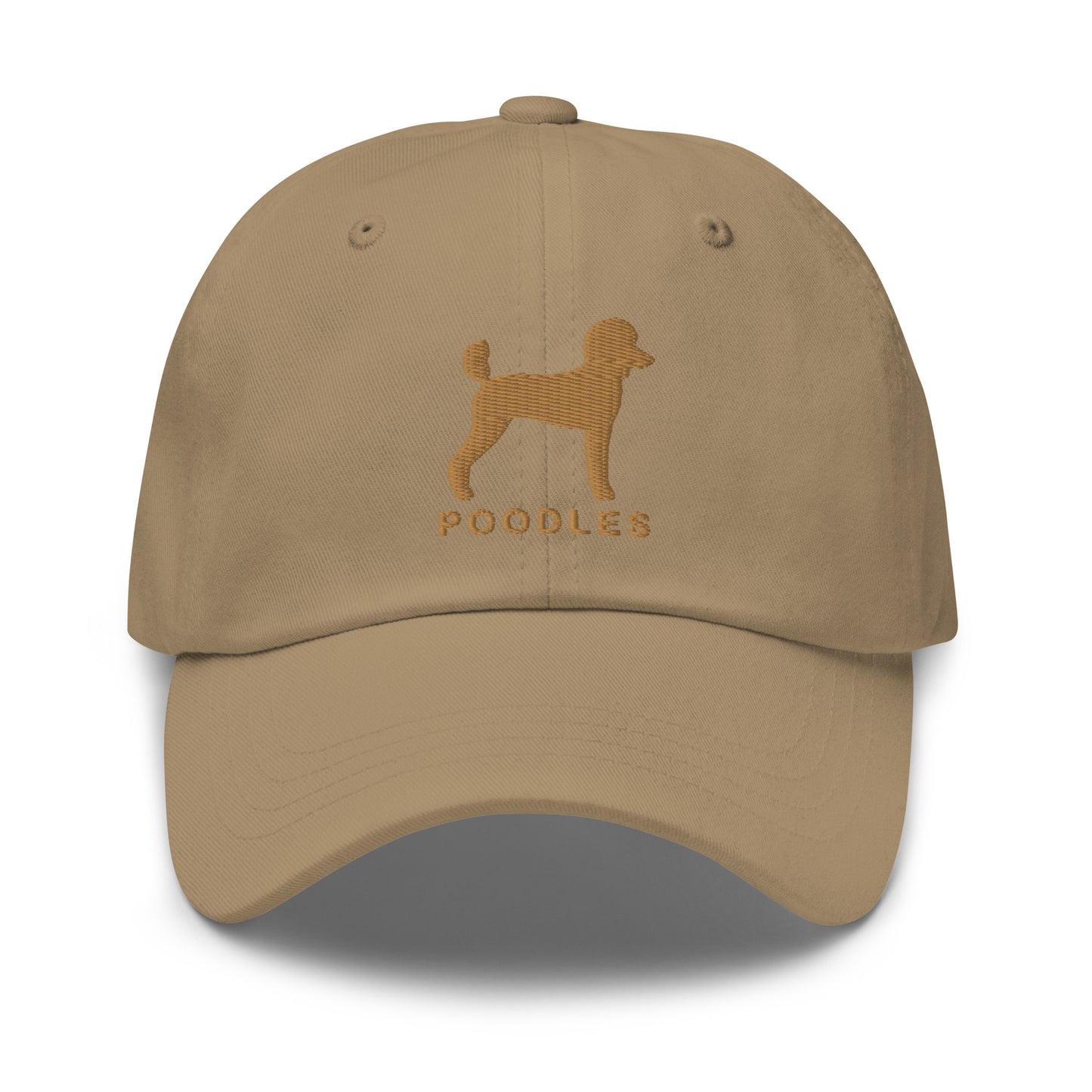 POODLES Silhouette Dad Hat, Embroidered Print