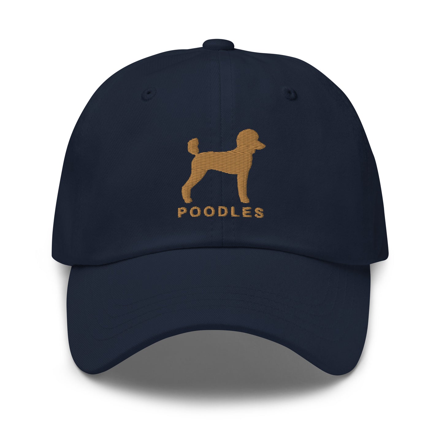 POODLES Silhouette Dad Hat, Embroidered Print