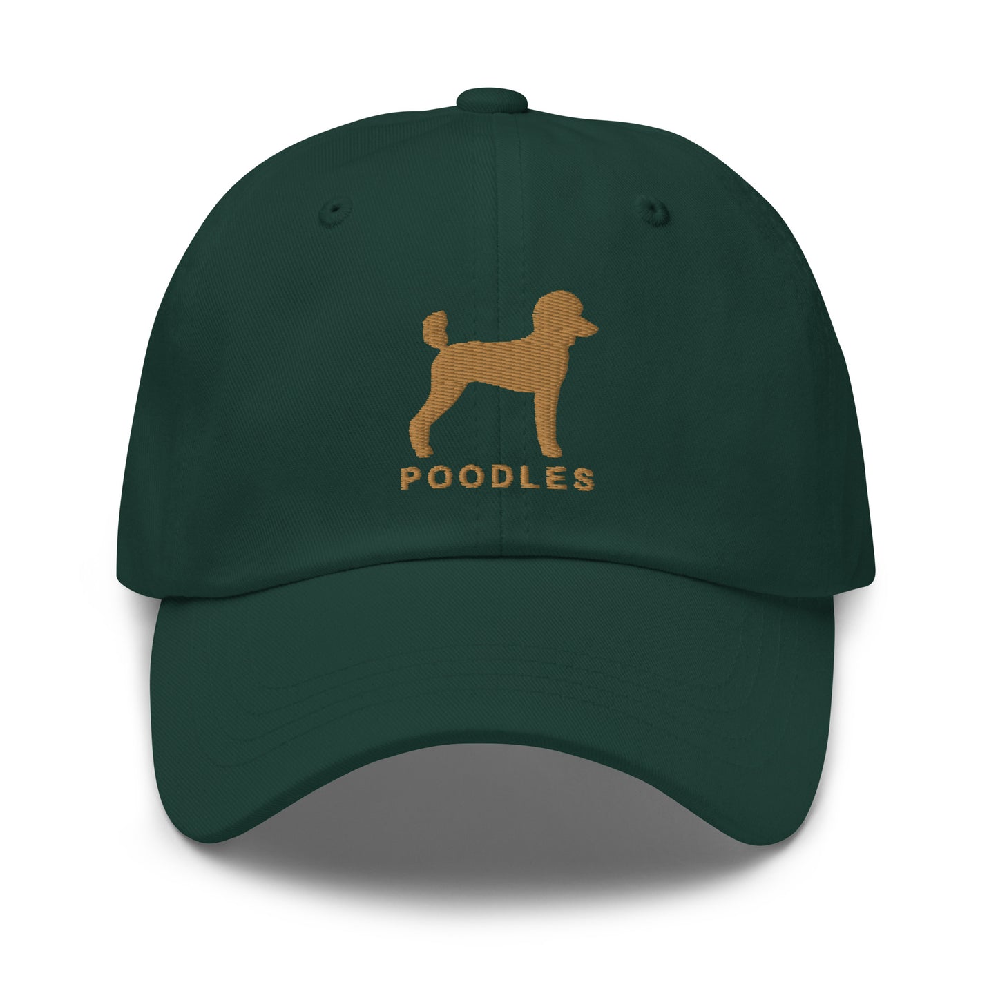POODLES Silhouette Dad Hat, Embroidered Print