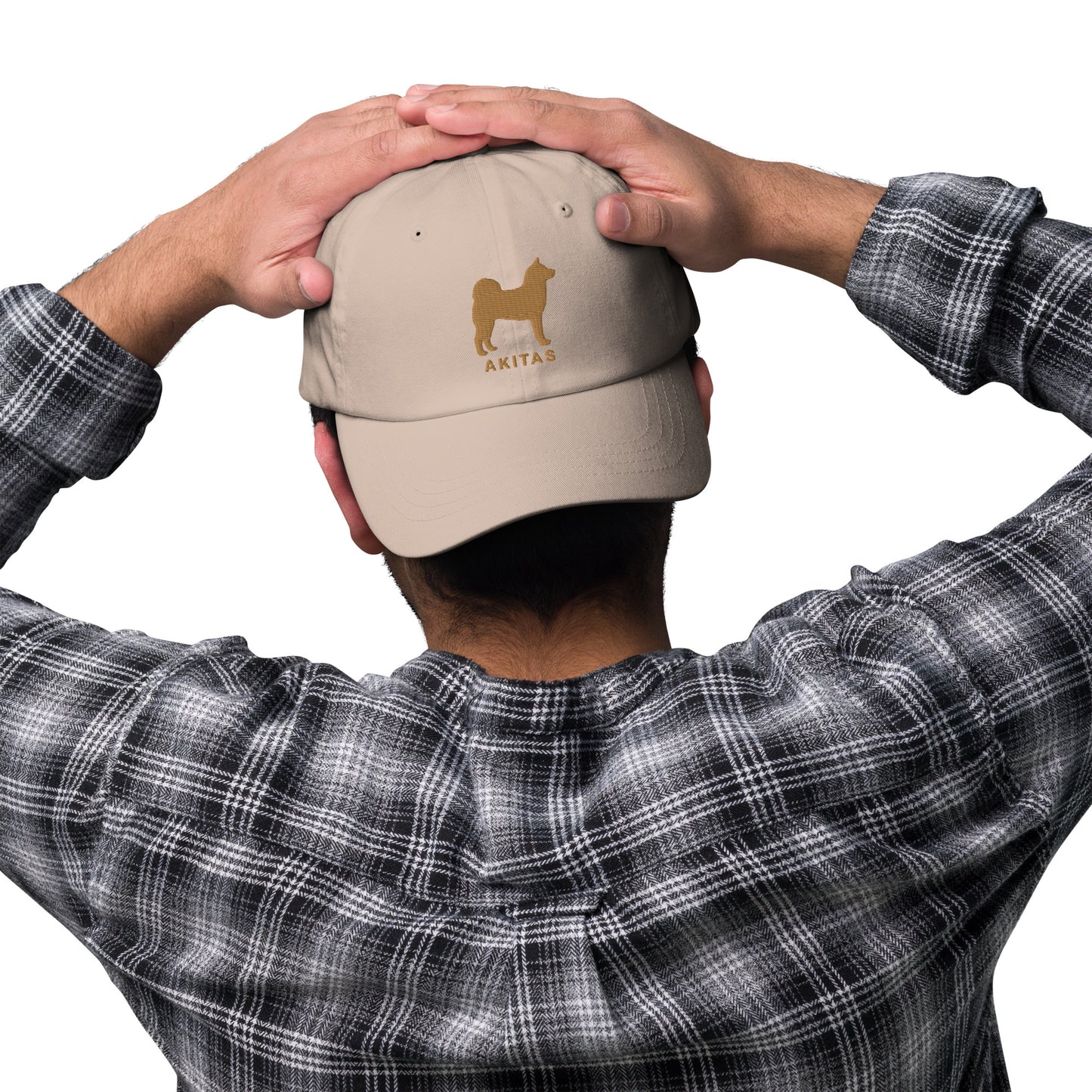 AKITAS Silhouette Dad Hat, Embroidered Print