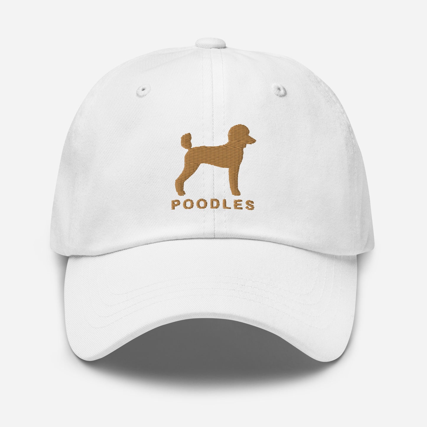 POODLES Silhouette Dad Hat, Embroidered Print