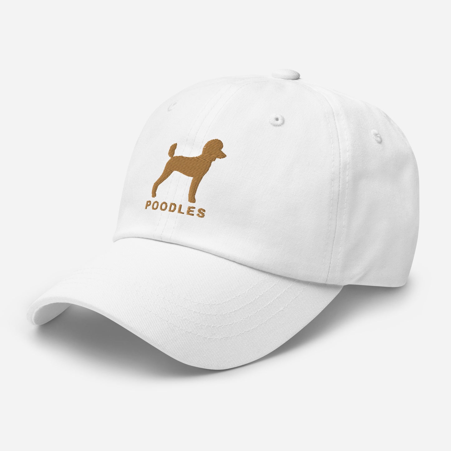 POODLES Silhouette Dad Hat, Embroidered Print