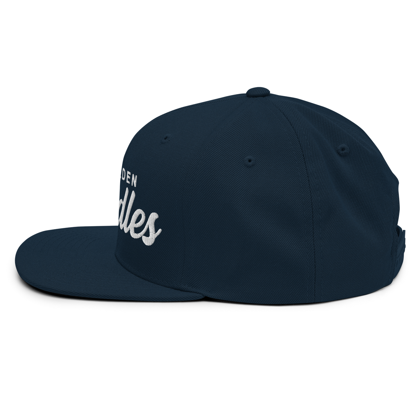 Golden Doodles Retro Snapback, White Embroidered Print