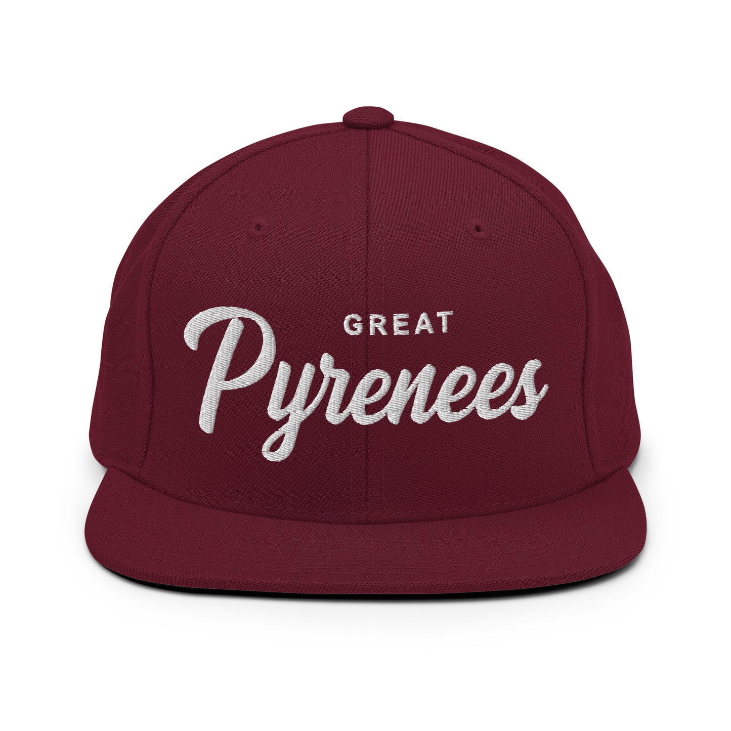 Great Pyrenees Retro Snapback, Embroidered Print