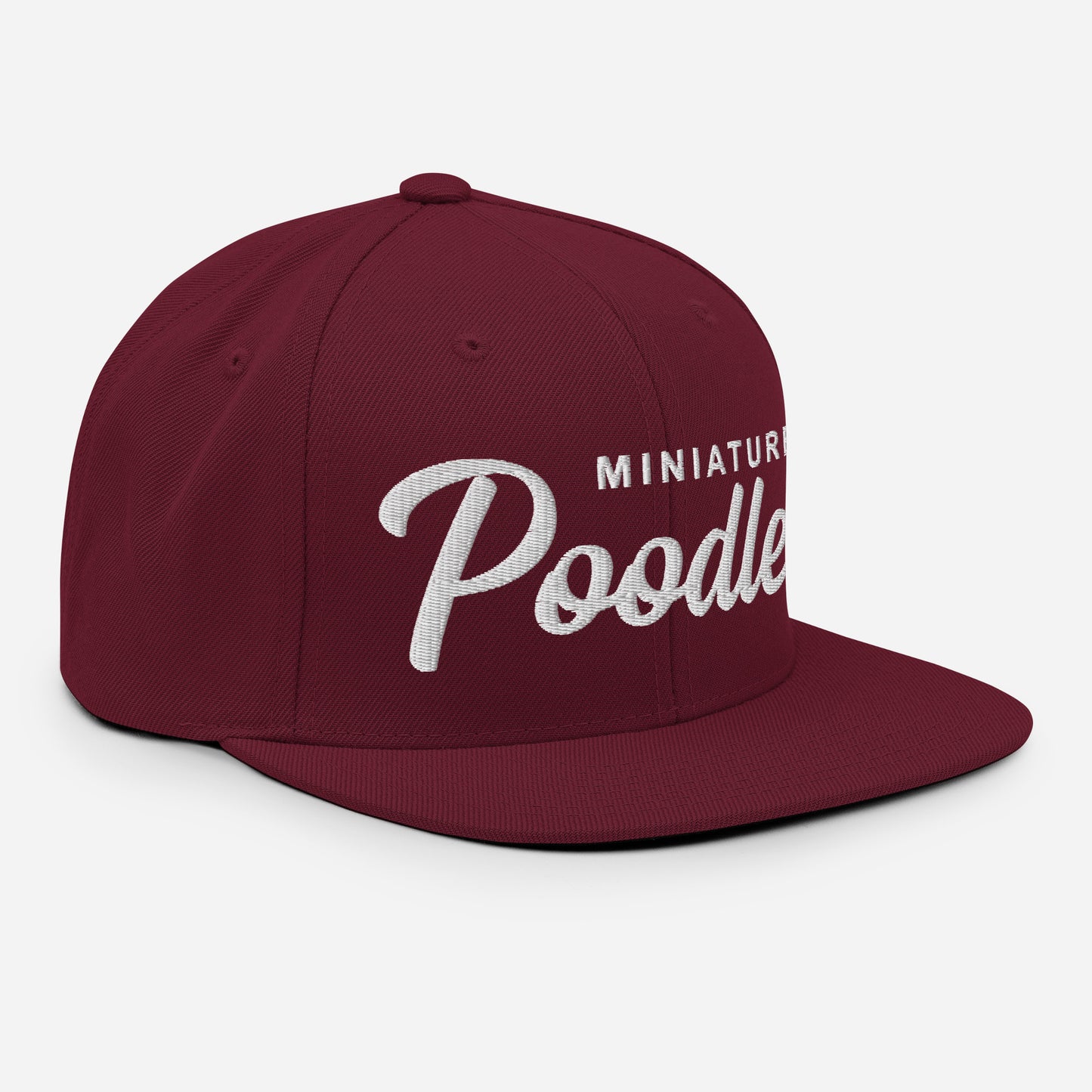 Miniature Poodles Retro Snapback, Embroidered Print