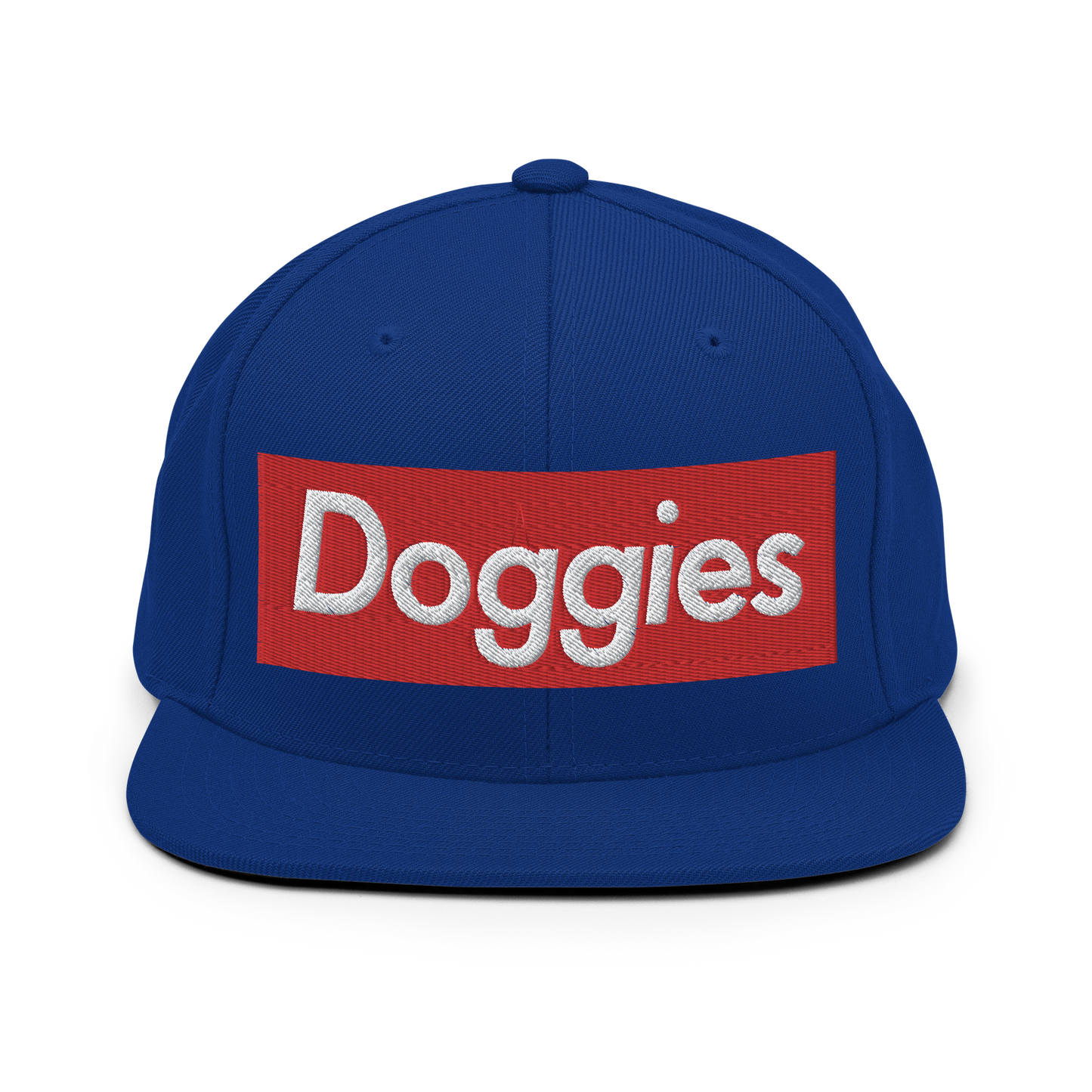 DOGGIES Snapback, Red/White Embroidered Print