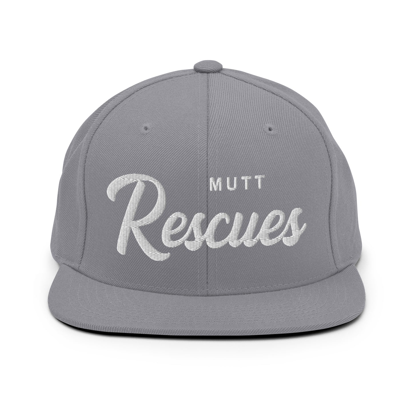 Mutt Rescues Retro Snapback, Embroidered Print