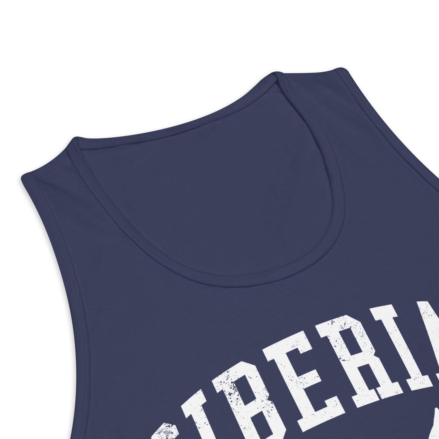 Siberian Huskies Collegiate Men’s Premium Tank Top, with Distressed Print