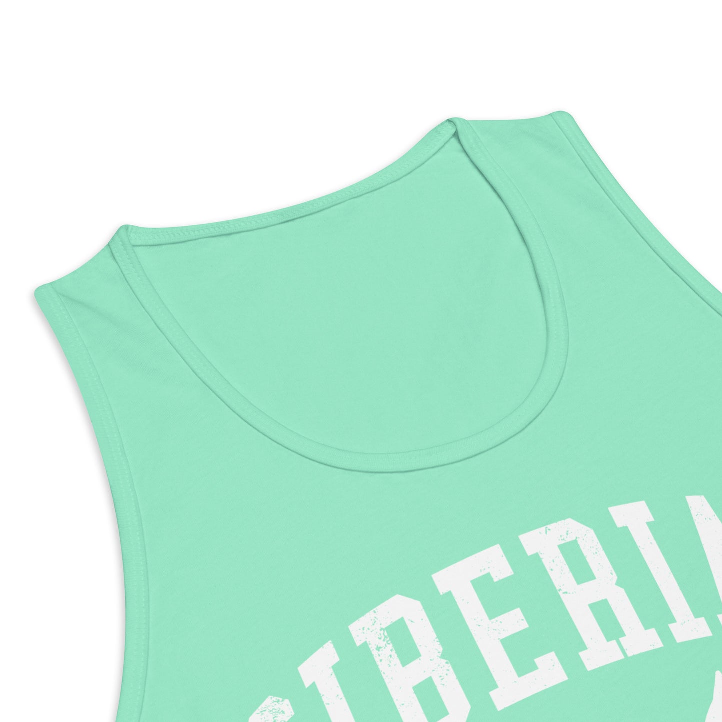 Siberian Huskies Collegiate Men’s Premium Tank Top, with Distressed Print