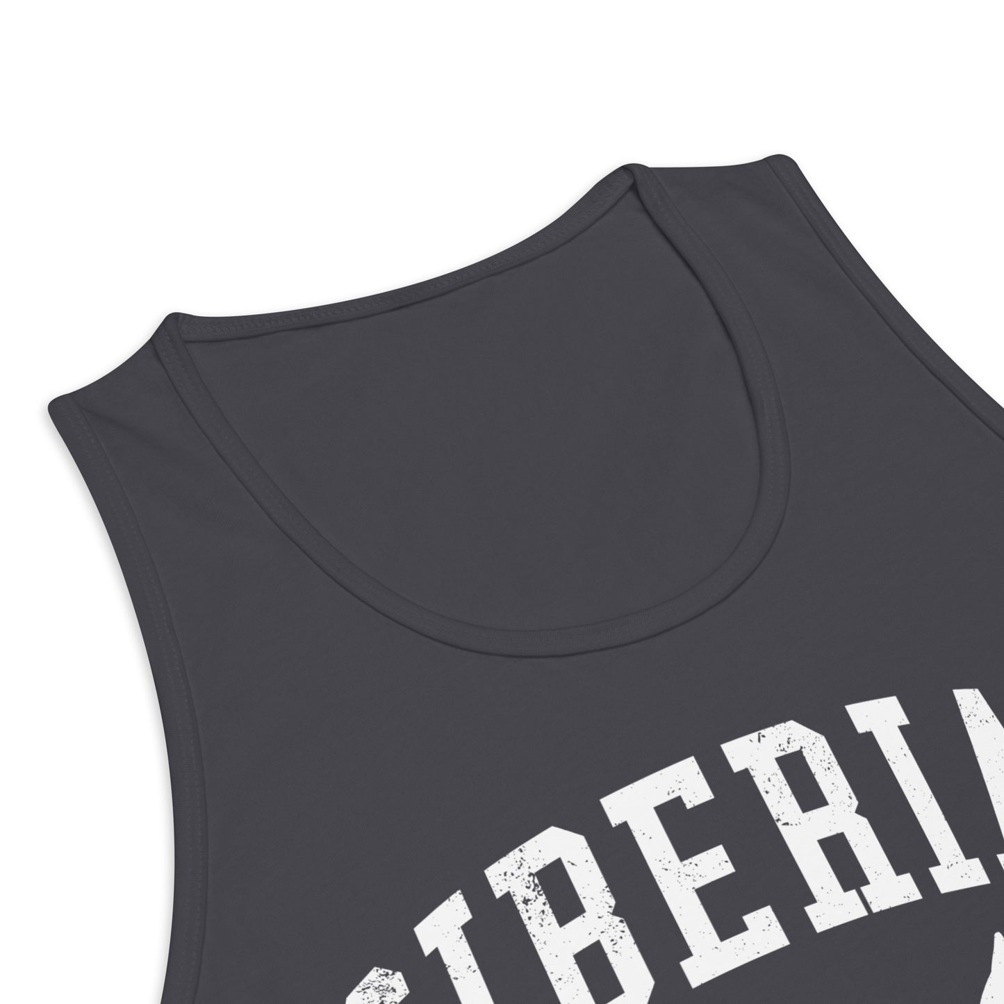 Siberian Huskies Collegiate Men’s Premium Tank Top, with Distressed Print