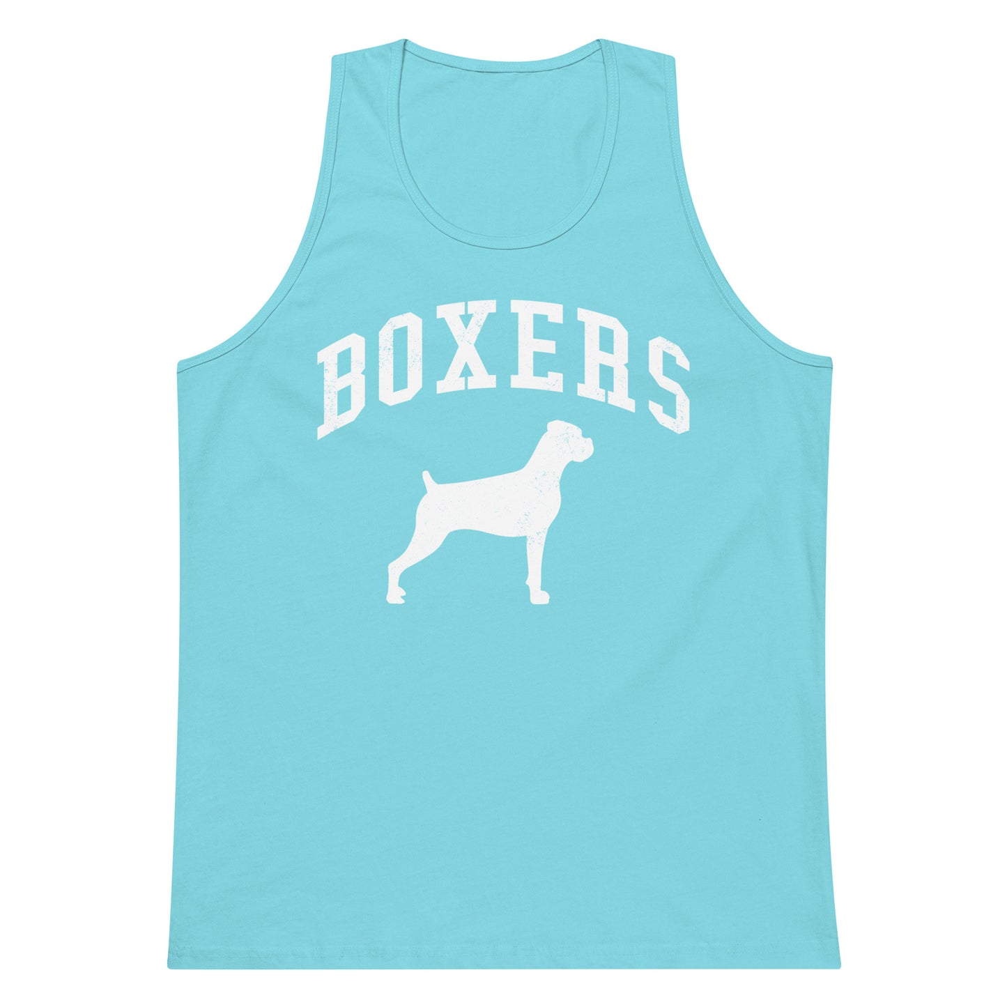 Boxers Collegiate Men’s Premium Tank Top, with Distressed Print