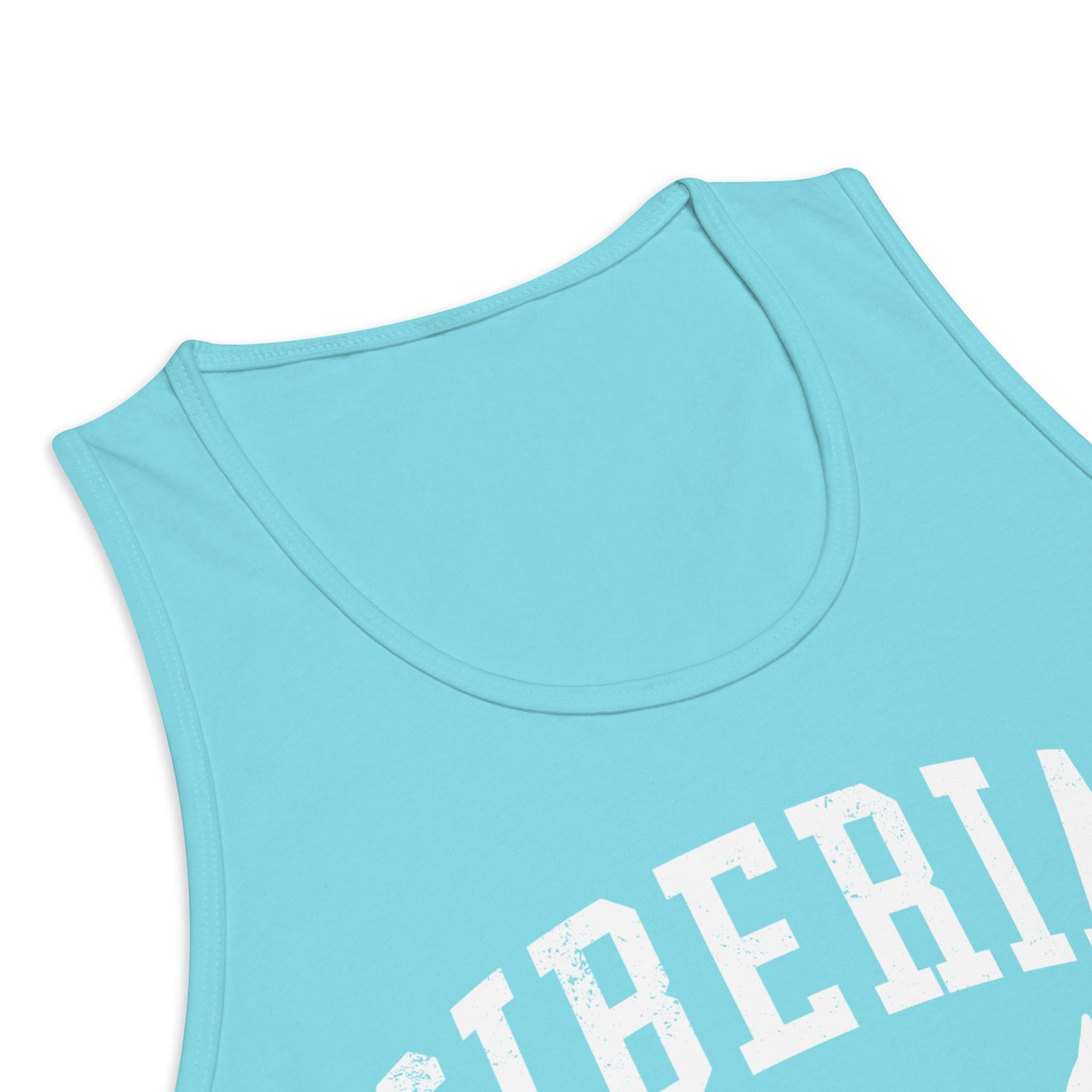 Siberian Huskies Collegiate Men’s Premium Tank Top, with Distressed Print