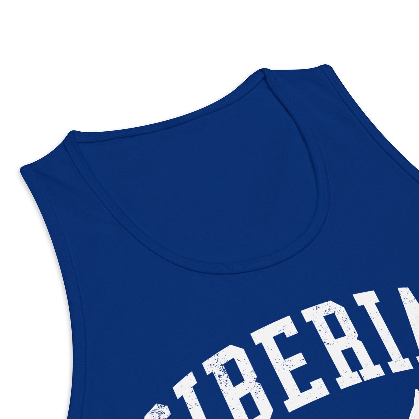 Siberian Huskies Collegiate Men’s Premium Tank Top, with Distressed Print