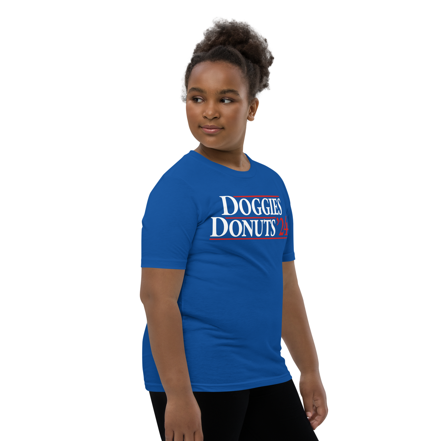 Doggies and Donuts 2024, Blue Youth Short Sleeve Tee