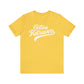 Golden Retrievers Script Unisex Tee, with Distressed White Print