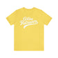 Golden Retrievers Script Unisex Tee, with Distressed White Print