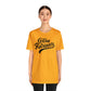 Golden Retrievers Script Unisex Tee, with Distressed Black Print
