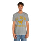 Golden Retrievers Collegiate Unisex Tee, with Distressed Gold Print