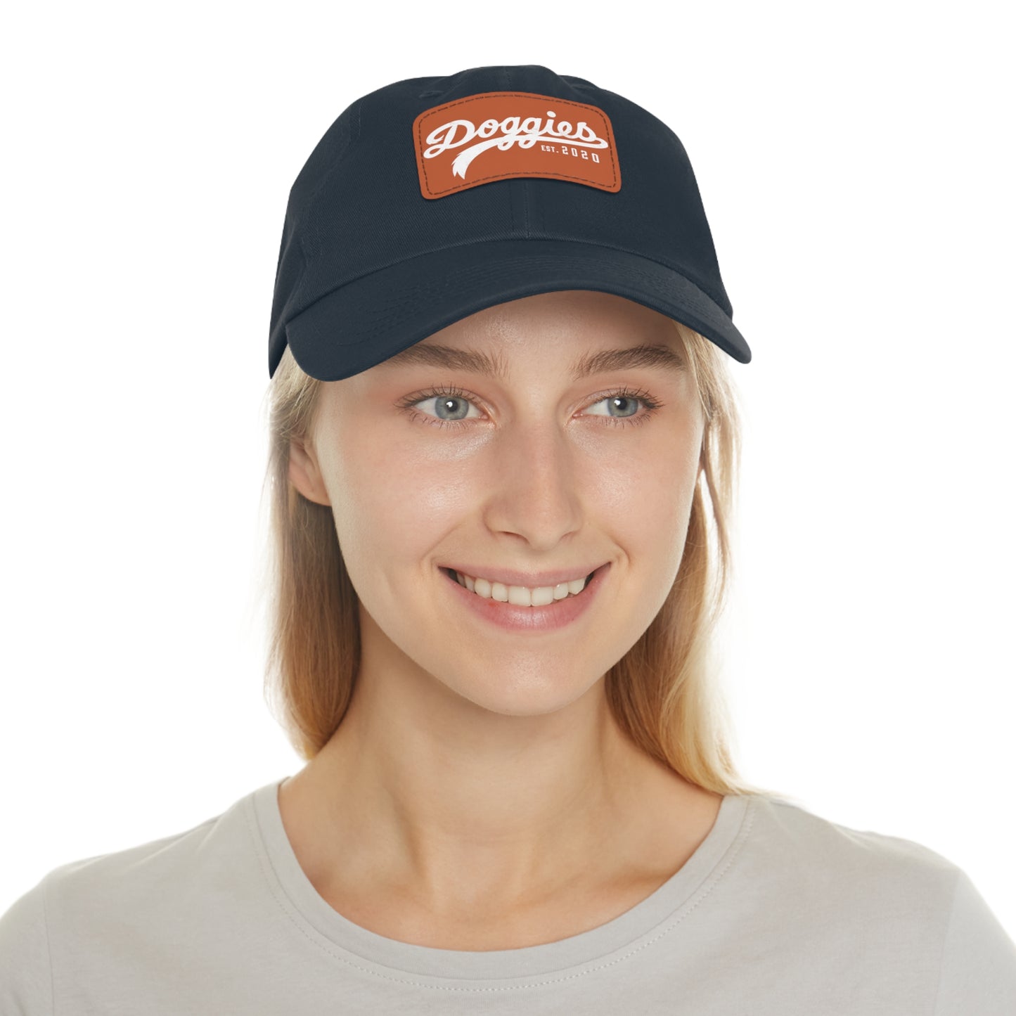 Doggies Est. 2020, Dad Hat with Leather Patch