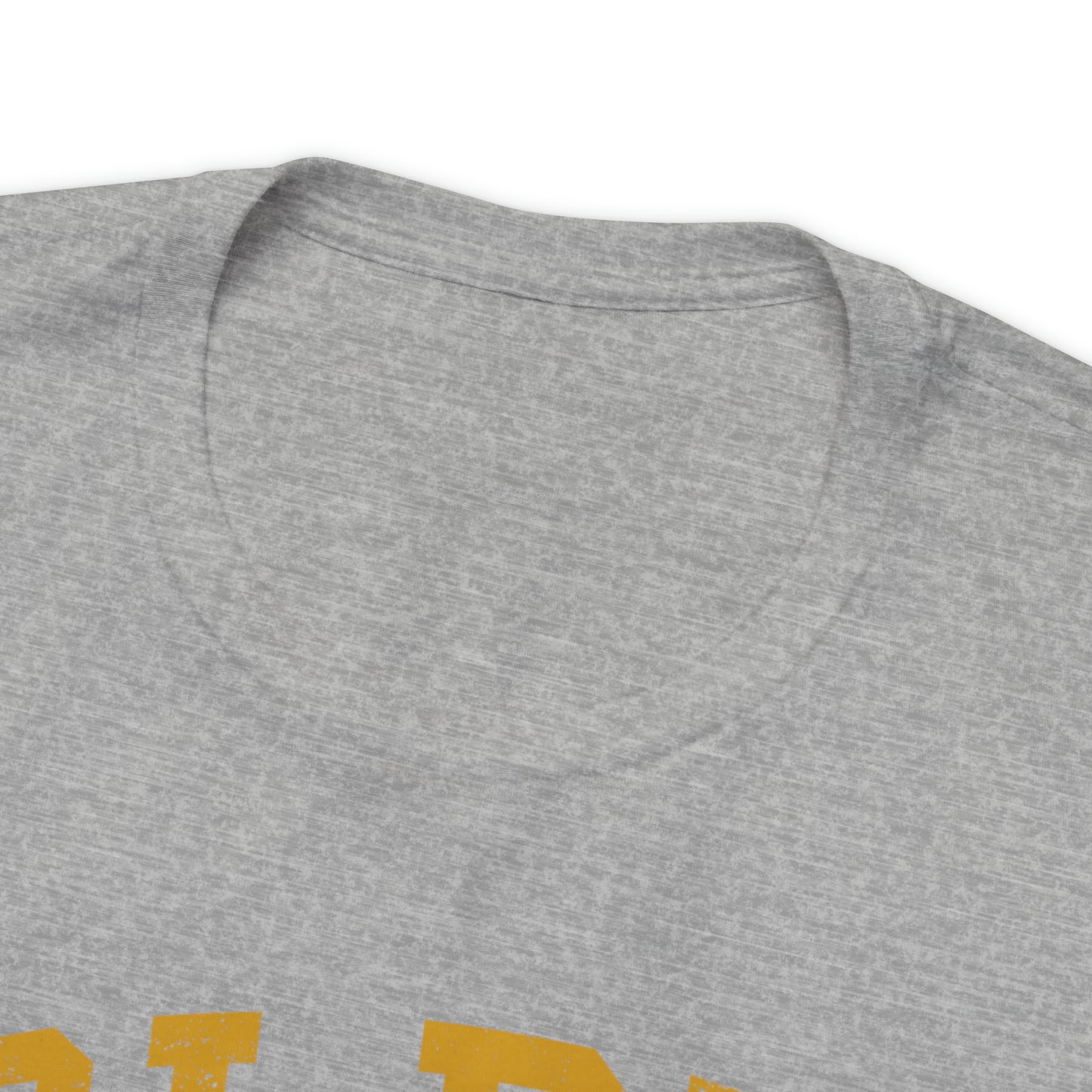 Golden Retrievers Collegiate Unisex Tee, with Distressed Gold Print