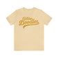 Golden Doodles, Unisex Short Sleeve Tee, Distressed Gold Print