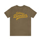 Golden Doodles, Unisex Short Sleeve Tee, Distressed Gold Print