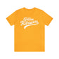Golden Retrievers Script Unisex Tee, with Distressed White Print
