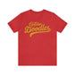 Golden Doodles, Unisex Short Sleeve Tee, Distressed Gold Print