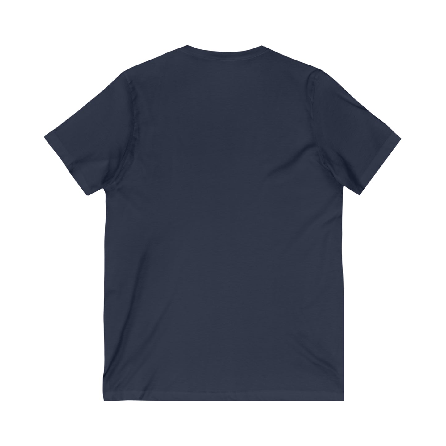 Golden Retrievers Collegiate Unisex V-Neck Tee, with Distressed Gold Print