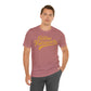 Golden Retrievers Script Unisex Tee, with Distressed Gold Print
