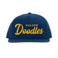 Golden Doodles Retro Snapback, Gold Embroidered Print