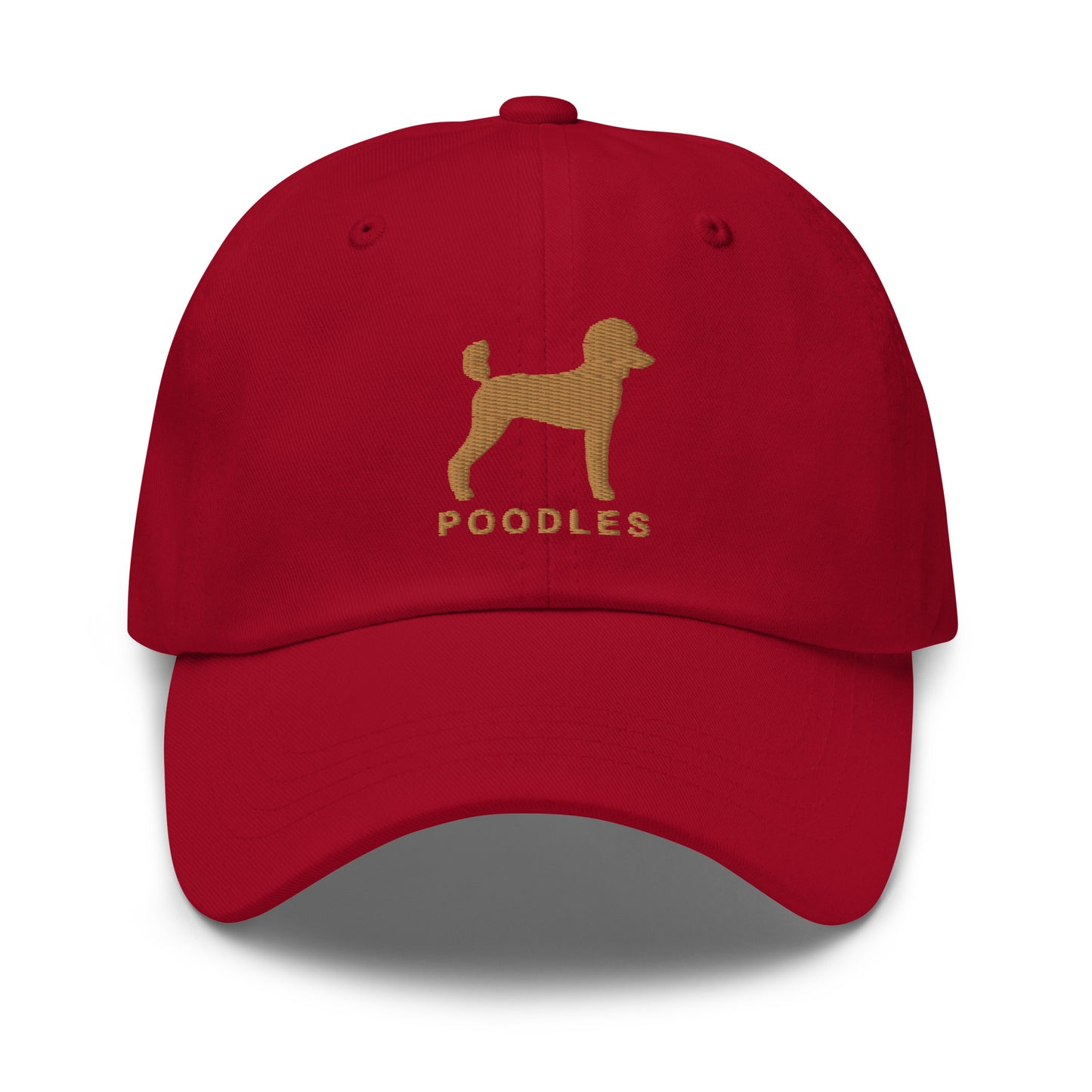 POODLES Silhouette Dad Hat, Embroidered Print