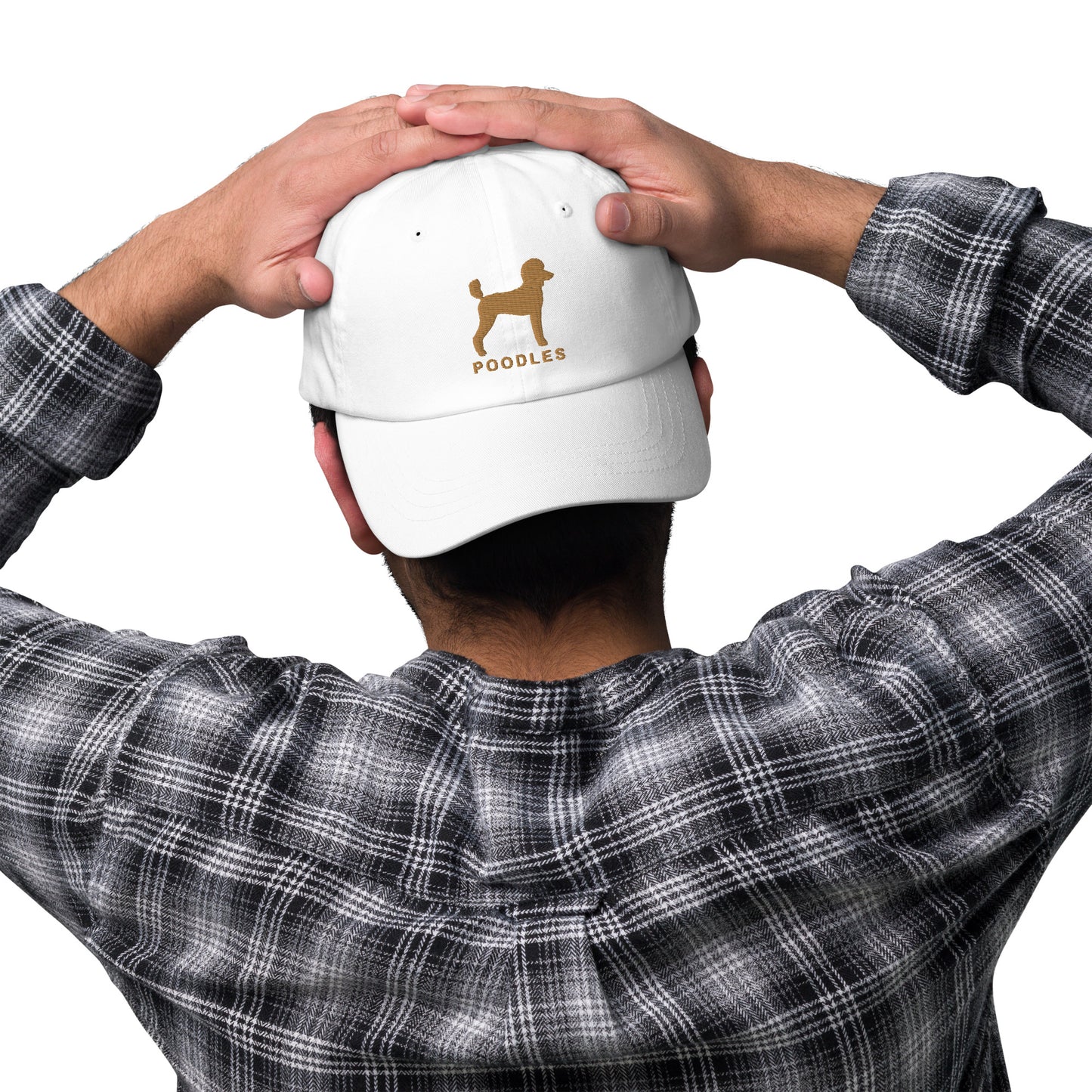POODLES Silhouette Dad Hat, Embroidered Print