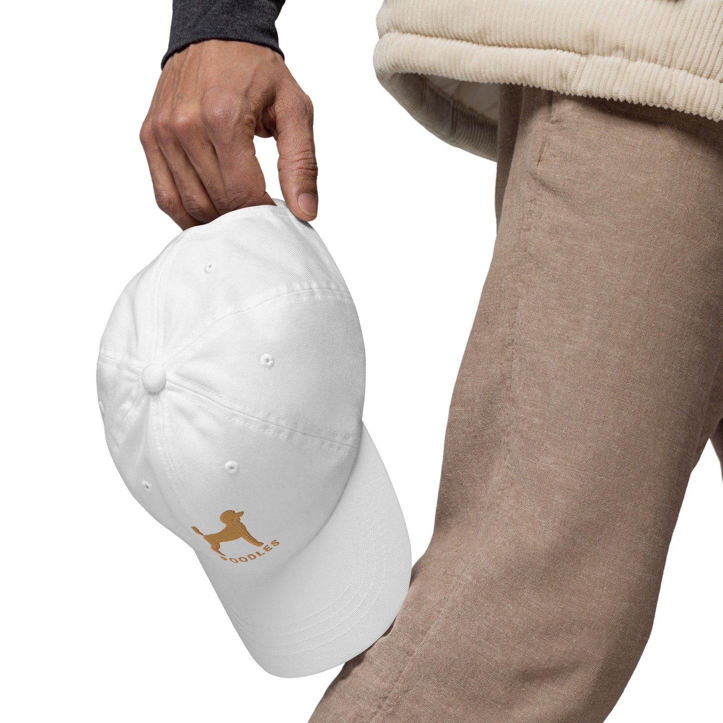 POODLES Silhouette Dad Hat, Embroidered Print