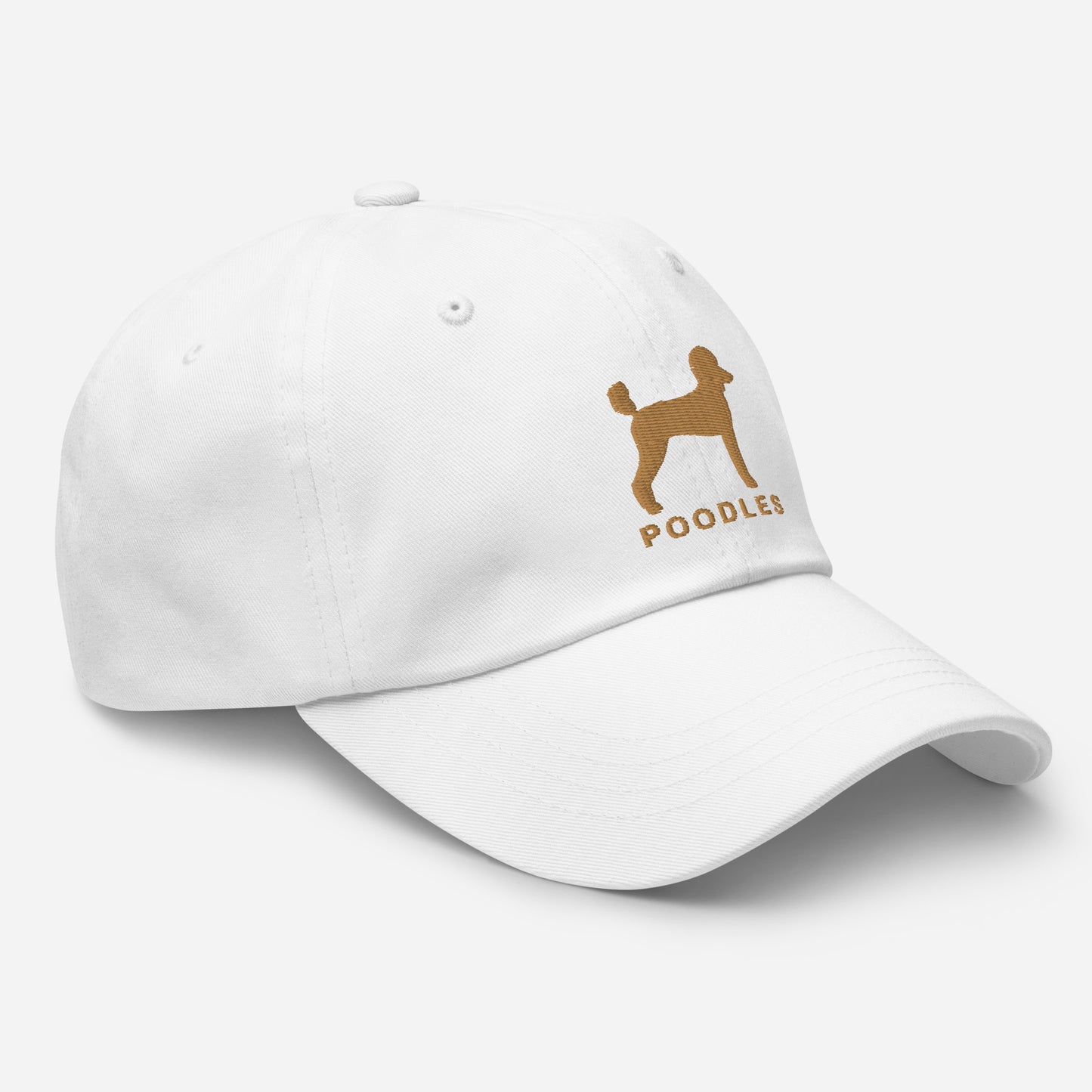 POODLES Silhouette Dad Hat, Embroidered Print