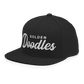 Golden Doodles Retro Snapback, White Embroidered Print
