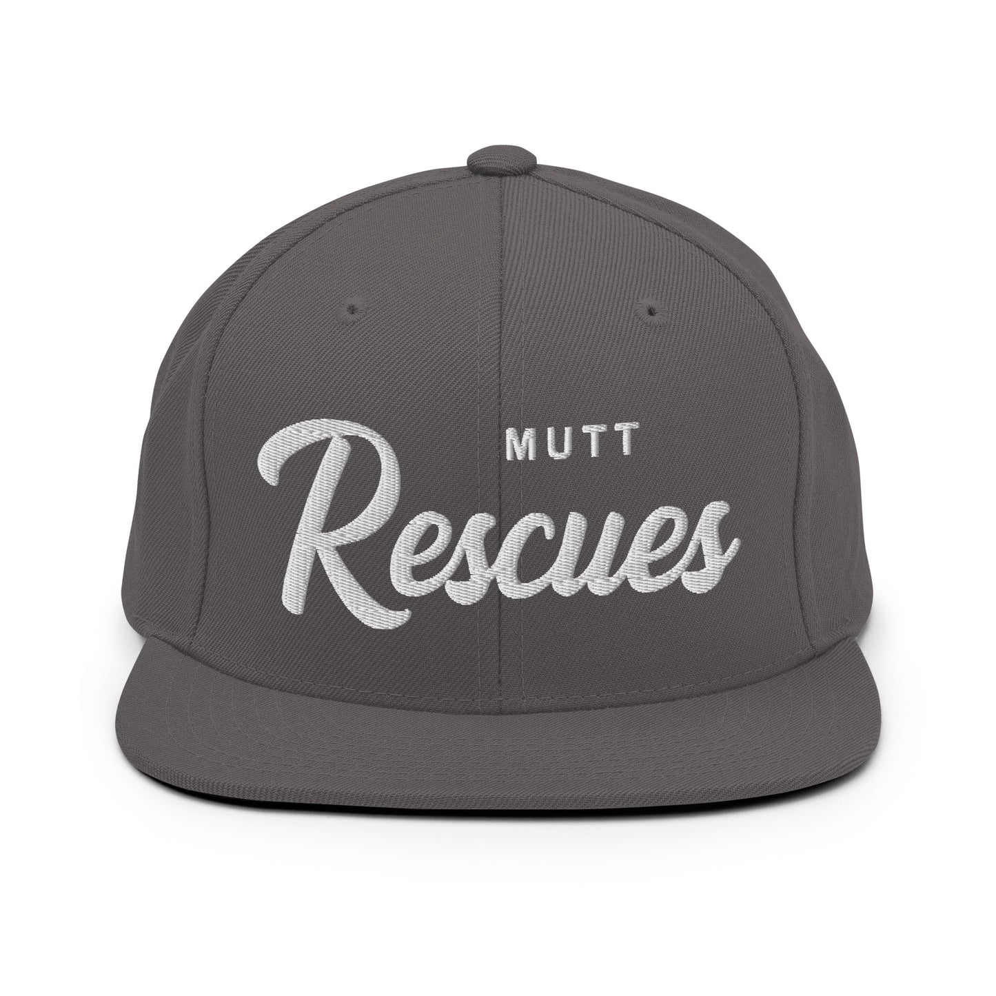Mutt Rescues Retro Snapback, Embroidered Print