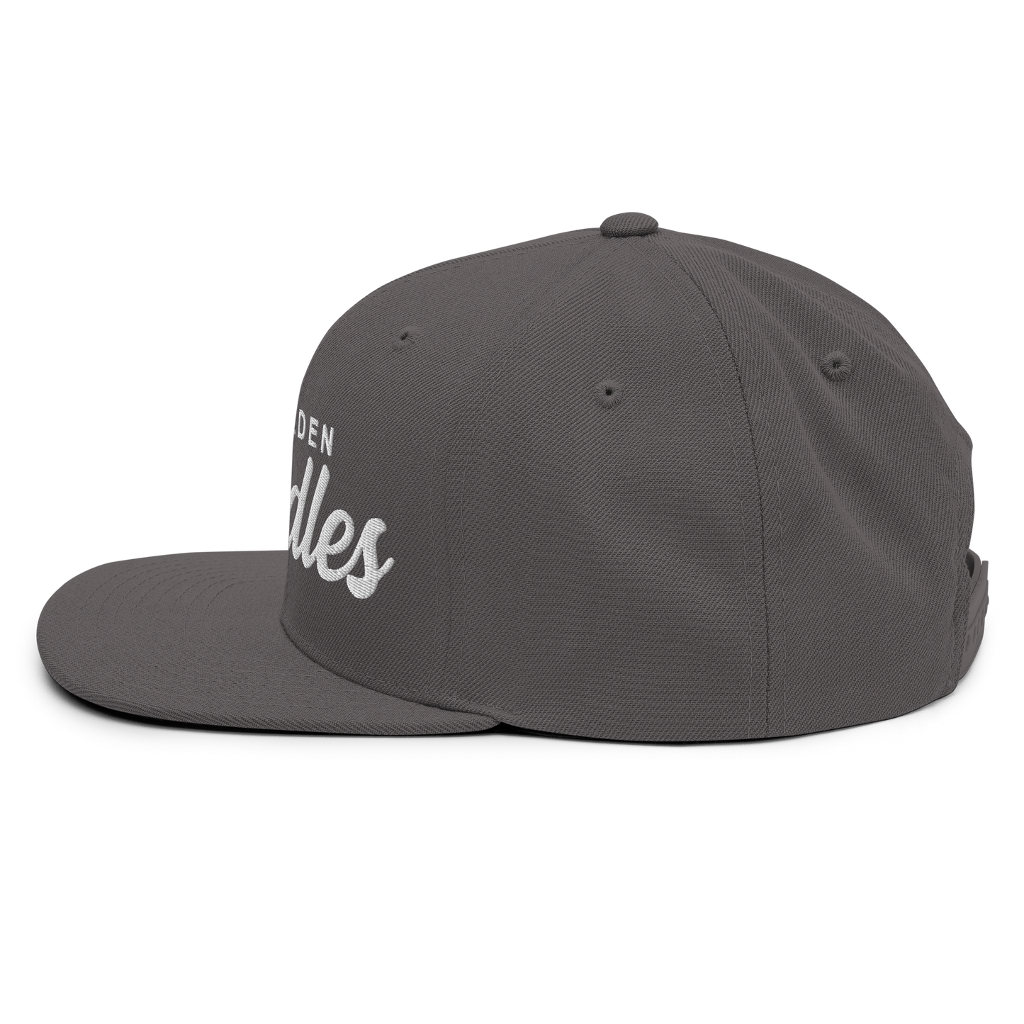 Golden Doodles Retro Snapback, White Embroidered Print