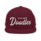 Golden Doodles Retro Snapback, White Embroidered Print