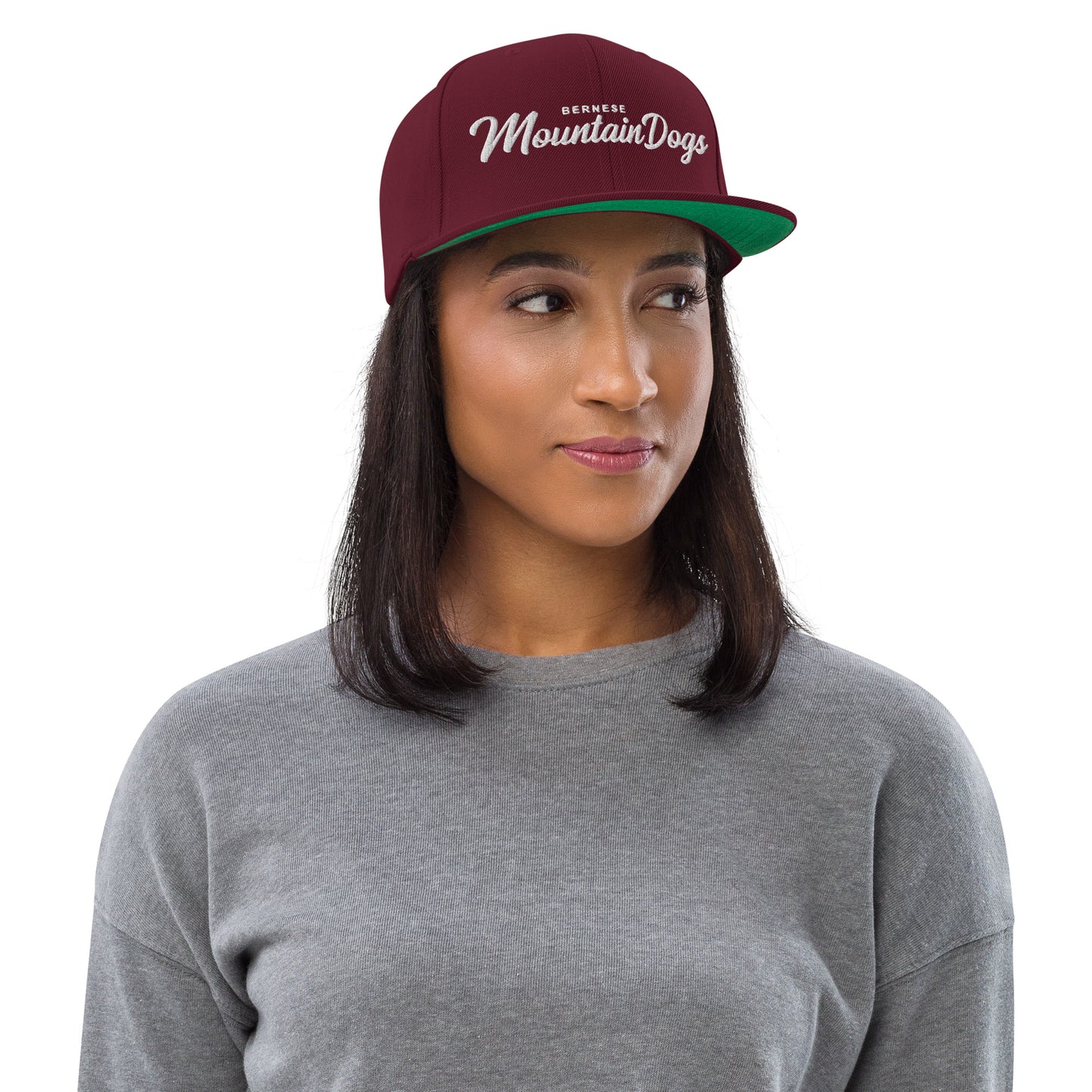 Bernese Mountain Dogs Retro Snapback, Embroidered Print
