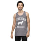 Siberian Huskies Collegiate Men’s Premium Tank Top, with Distressed Print