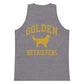 Golden Retrievers Collegiate Men’s Premium Tank Top, with Distressed Gold Print