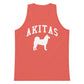 Akitas Collegiate Men’s Premium Tank Top, with Distressed Print