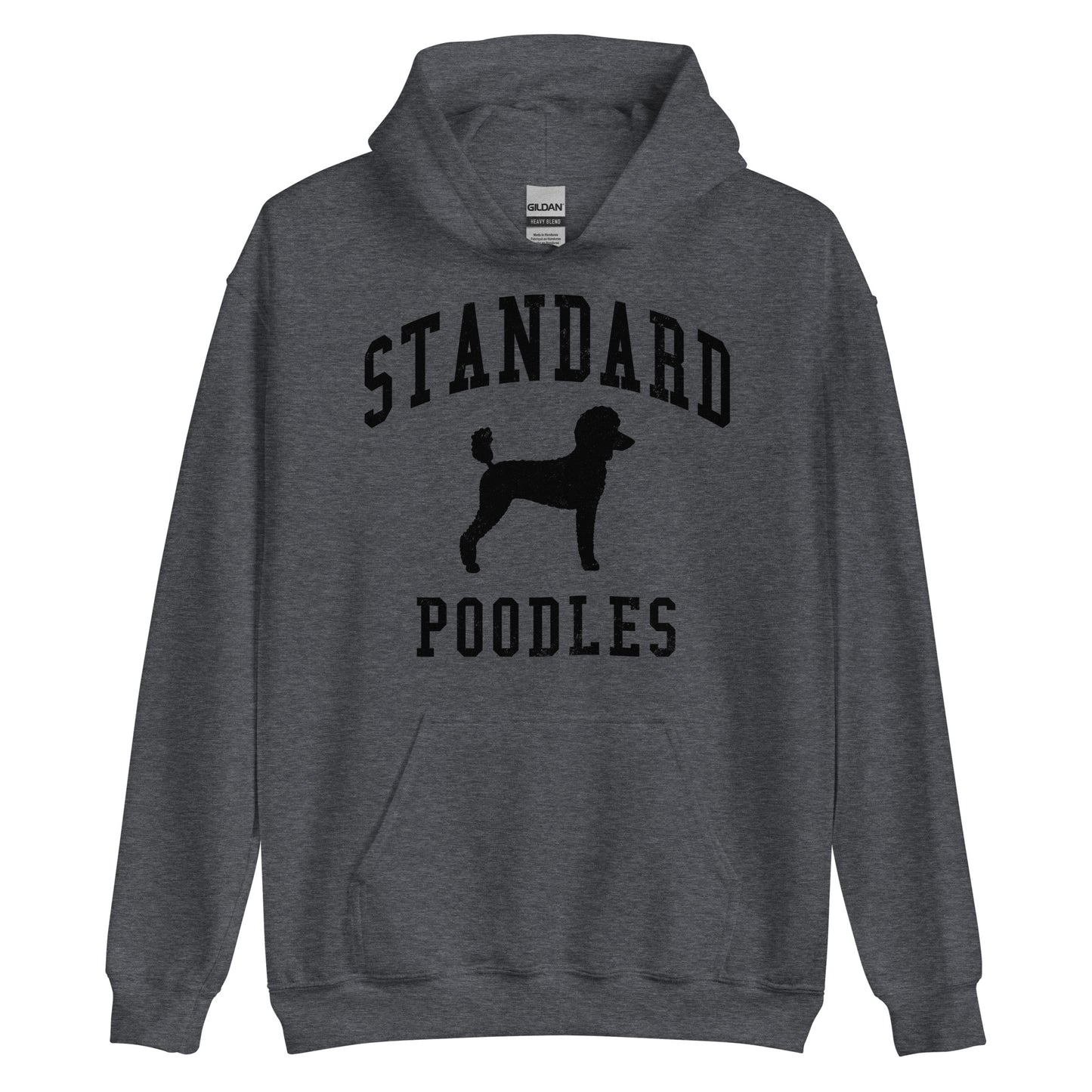 Standard Poodles Collegiate Hoodie, with Black Distressed Print