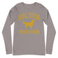 Golden Retrievers Collegiate Unisex Long Sleeve Tee, with Distressed Gold Print