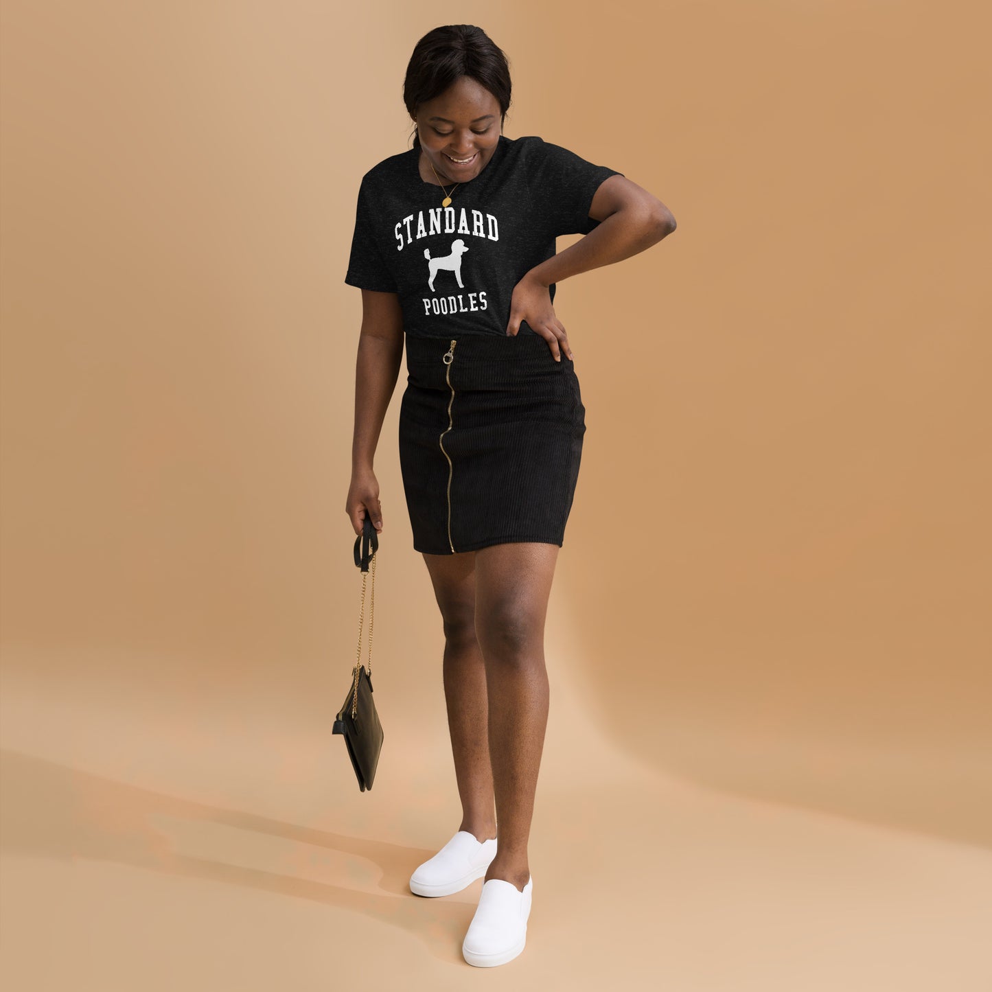 Standard Poodles, Collegiate Unisex Short Sleeve Tee, Classic Colors, Distressed Print